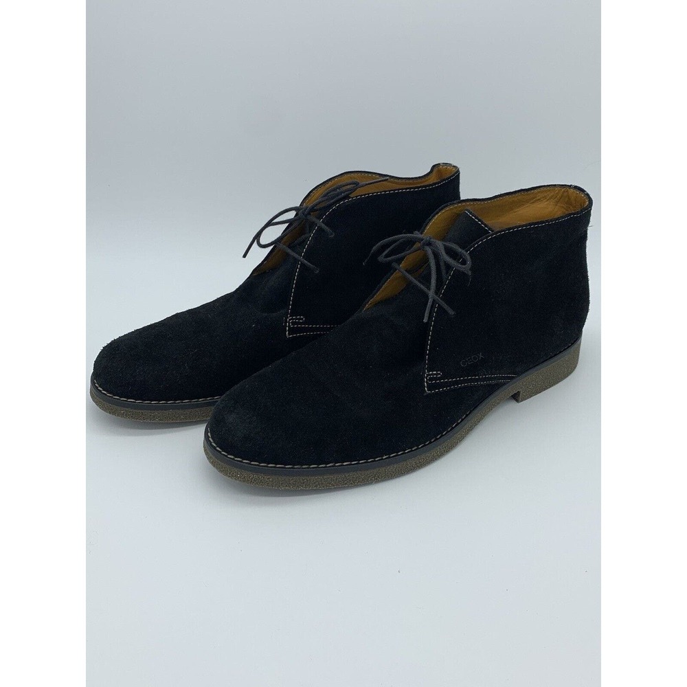 Geox Respira Men's U Claudio D U03588 Suede Boots, Black Size EU 45 US 10.5
